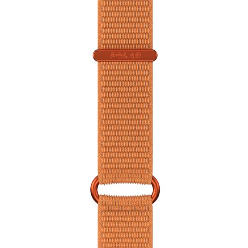 Polar Bracelet Hook & Loop Orange 22 mm en Textile Tissé Robuste Taille M/L