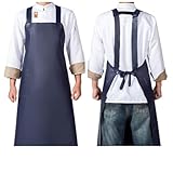 JTZYM Delantal Profesional Impermeable de PVC, Resistente al Aceite y Químicos, Ideal para Cocina, Laboratorios, Lavavajillas y Barbacoa