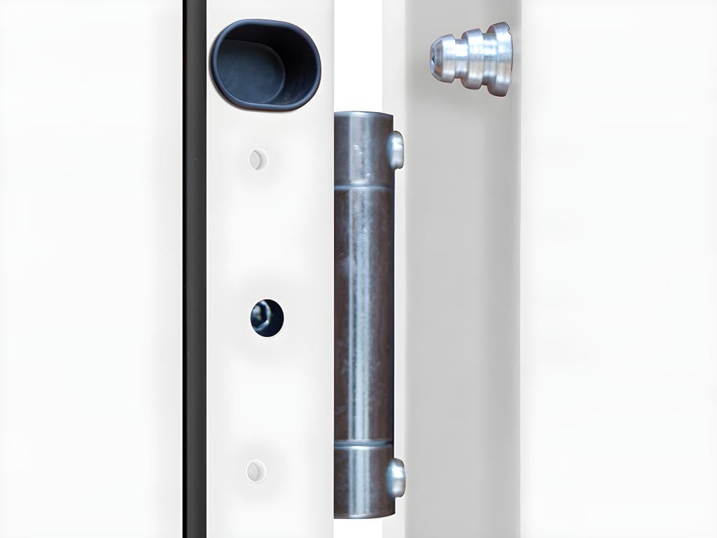 Venta-unica - Puerta de entrada de acero acristalada con inox Alt. 207 x Ancho 100 cm antracita - se abre hacia la izquierda COVAS