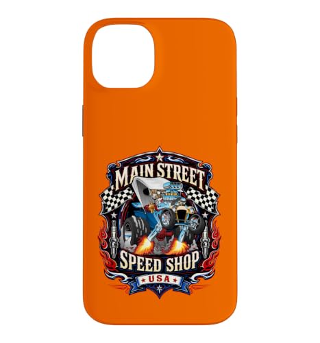 Main Street Speed Shop USA �z�b�g���b�h �h���b�O�X�^�[ �J�[�f�U�C�� �X�}�z�P�[�X iPhone 14 Plus �p