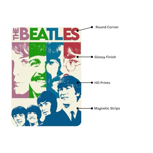 Image of Zesta Bathroom Decor Items Washroom Decor Tin Sign | Aesthetic Posters Wall Poster for Bedroom | Magnetic Cafe Decoration Items /Restaurant Decorations Items | Quirky Home Decor Bar Accent (Beatles)