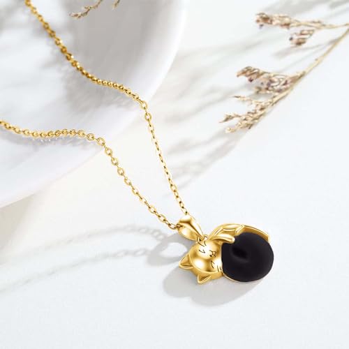 Collier en argent de qualité supérieure Vadmans avec pendentif chat mystique