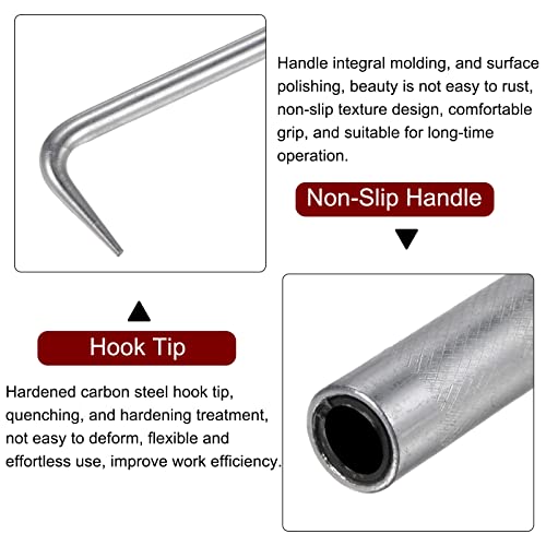 Harfington 8.19" Manual Handheld Rebar Tie Wire Tools With Embossing Handle, Pull Tie Wire Twisting Fence Chrome Plated Hardened Carbon Steel Concrete Tools For Recoil And Twisting Action #TOP3