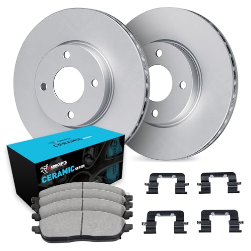 Image of R1 Concepts Front Brake Kit Fits 2018-2020 Nissan Kicks; 2020-2025 Nissan Versa; 2021-2024 Nissan Kicks Rear Drum S| Ceramic Pads, Blank Rotors| Hardware| 10.2 inch Front