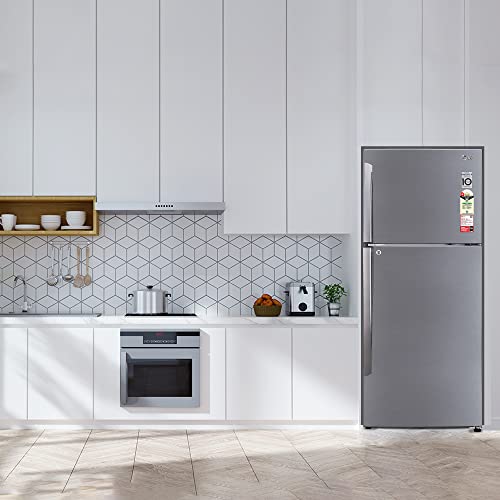 Image of LG 446 L 1 Frost-Free Smart Inverter Double Door Refrigerator ( GL-T502APZR, Shiny Steel, Convertible with Door Cooling+), Free 1 Year Extended warranty
