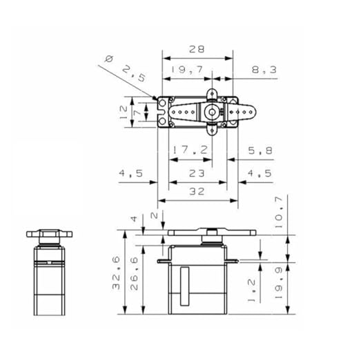 Hélicoptère RC DS215MG V8.0 : servo numérique robuste à arbre creux - 2
