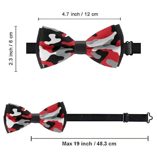 Men’s Fashionable Printed Bow Tie, Adjustable Pre-tied for Party and Formal Wear4