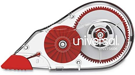 Universal 75606 Correction Tape With Two-Way Dispenser, Non-Refillable, 1/5-Inch X 315-Inch , 6/Pack