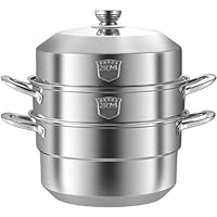 Amazon | 蒸锅 蒸し器 蒸し鍋 蒸し器 ih 満菜 2層 3層 4層底 大