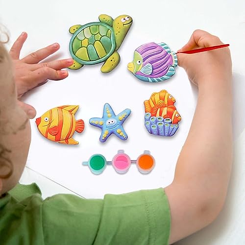 Artesanato para crianças | Figuras de pintura | Sealife e brinquedos DIY em formato de cupcake, bone