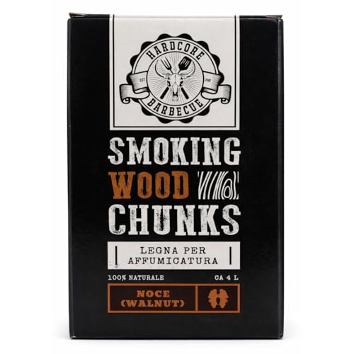 Chunk Nussbaum - Walnut - Räucherholz Hardcore Barbecue - Holzstücke zum Räuchern von Hickory - ca. 500 - 700 g