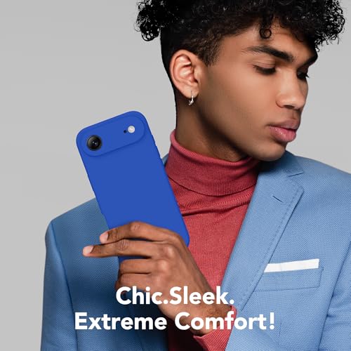 Image of Magnetic for iPhone Air Case, Compatible with MagSafe, [Full Camera Protection][Screen Protector] Silicone Shockproof Protective Phone Case for iPhone 17 Air 6.5 inch, Klein Blue