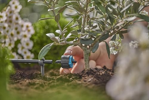 Gardena Micro-Drip System Goutteur d'extrémité réglable, régulateur de Pression : Embout pour Irrigation Goutte à Goutte, pour arroser des Plantes avec différentes hauteurs de Pot (13304-20)
