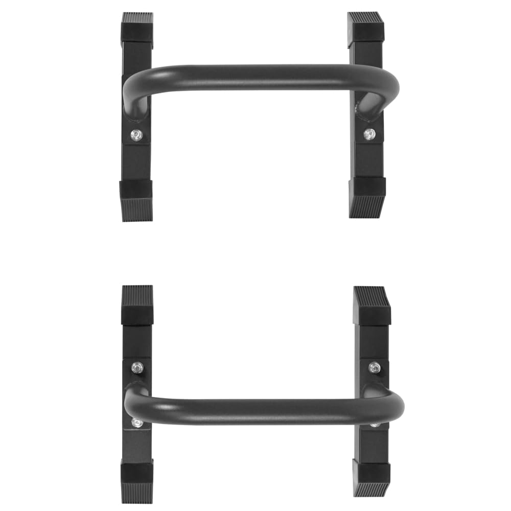 Gorilla Sports® Barres de Pompes - Paire, Charge Max 200kg, Antidérapante, Acier, Noir/Bleu/Rouge - Poignées de Pompe, Fitness Parallettes, Barres Parallèles, Calisthenics, Push Up Bars, Musculation