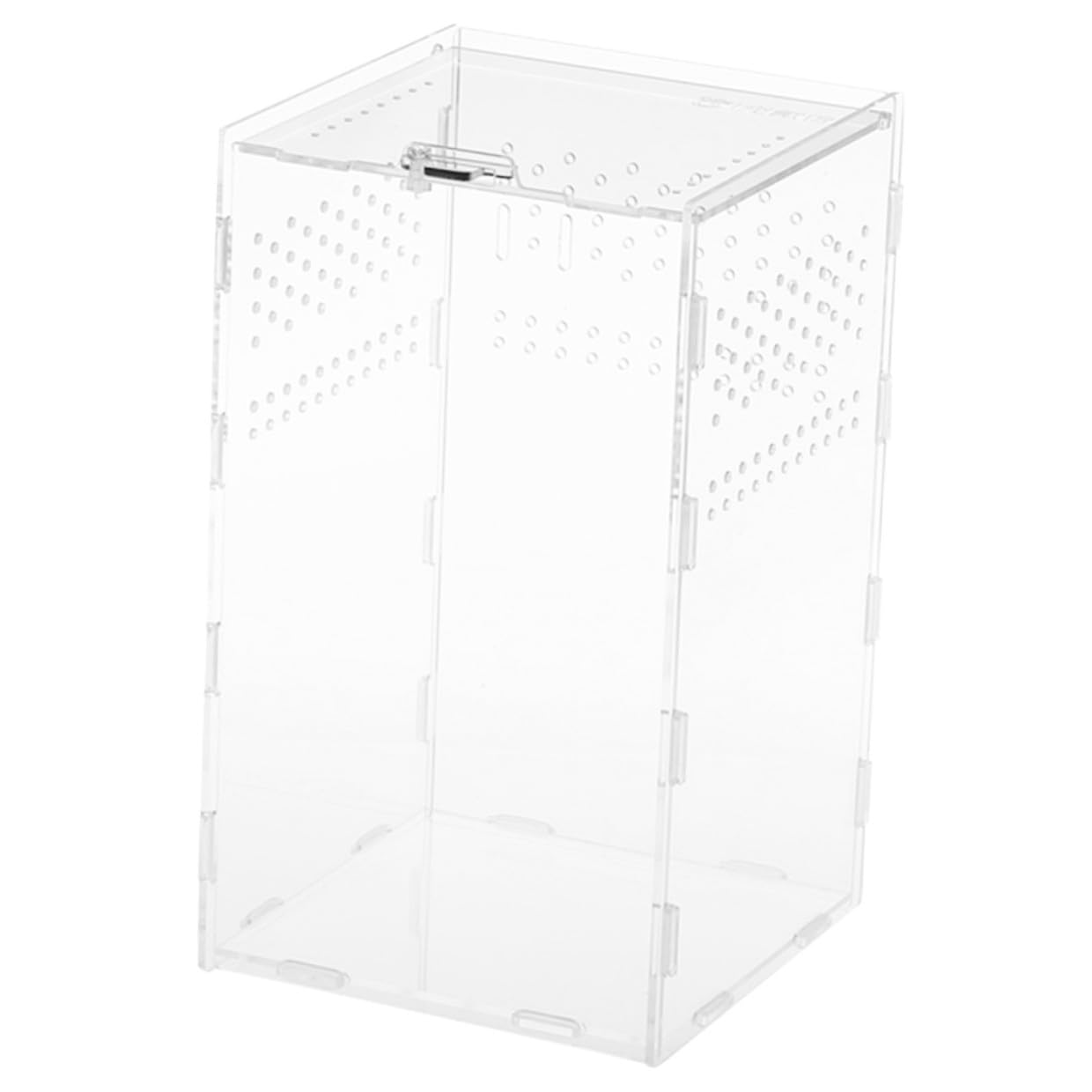 DOITOOL Magnetische Reptilien Futterbox aus Acryl 360° Transparentes Mikro Terrarium Konstante Luftzirkulation für Geckos und Schildkröten