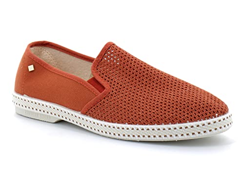 Espadrilles Rivieras Classic 20° Orange en toile respirante pour l'été