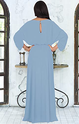 Image of KOH KOH Womens 2026 Flowy Formal Batwing Sleeve Evening Casual Gown