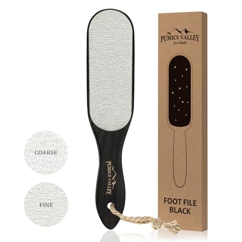 Image of Pumice Stone Foot Scrubber - Pedicure Foot File with Handle for Dry Dead Skin - Callus Remover for Feet - Foot Scraper - Exfoliating Brush for Heels, Elbows, Hands