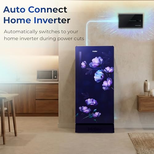 Haier 190 L 4 Star Direct Cool Single Door Refrigerator with Fast Ice Making, Easy Clean Back, Large Vegetable Box (HED-204TMIBA-N, Marine Ivy, Base Stand Drawer, 2026 Model) 9 416aR3KCjZL