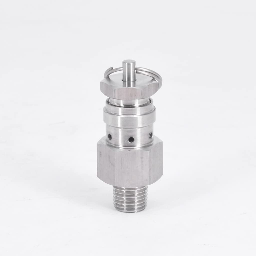 Válvula de Seguridad de Alivio de presión de liberación de Aire Ajustable Sanitaria de 1/4" NPT SUS304, for válvulas de compresor de Cerveza casera(0.1 Mpa)