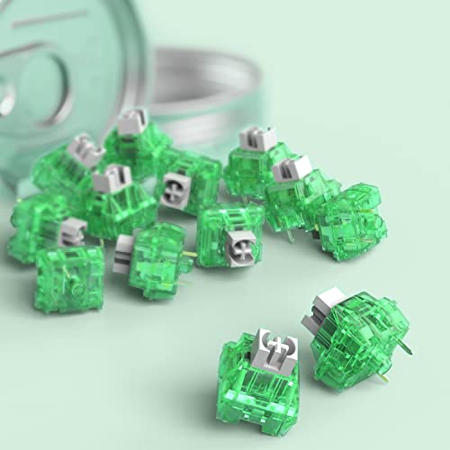 MAGIC-REFINER AS Jelly Green Hand-lubed Linear Switches für Mechanische Tastatur, 3 Pin 45gf, North Facing SMD, Staubdicht Spritzfest, MX Tastenschalter für Barebones Tastatur/DIY Kit(45 Stück Grün) – Bild 7