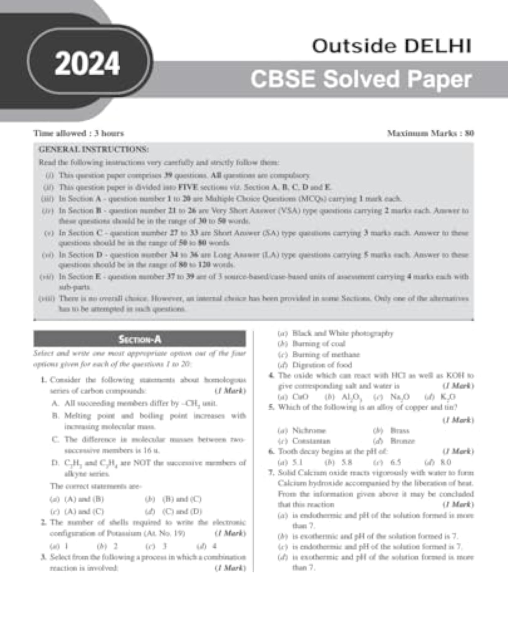 PW CBSE Class 10th PYQs Past 10 Years' Solved Papers
