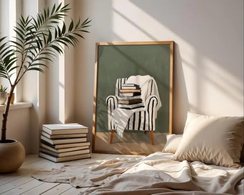 Tableau mural coin lecture pour sublimer un mur blanc 60x80