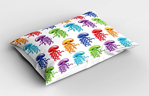 Almohada multicolor tamaño estándar con diseño colorido miniatura 2