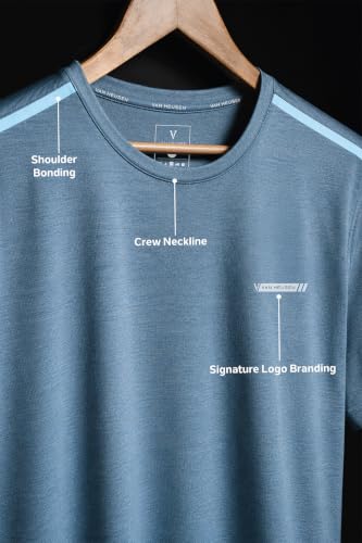 Image of Van Heusen Men's Running T-Shirt | Regular Fit | Crew Neck | Soft Breathable Mircofiber | Casual Wear | Summer Favorite | Shoulder Bonding |Sports T-Shirt | Style 61005