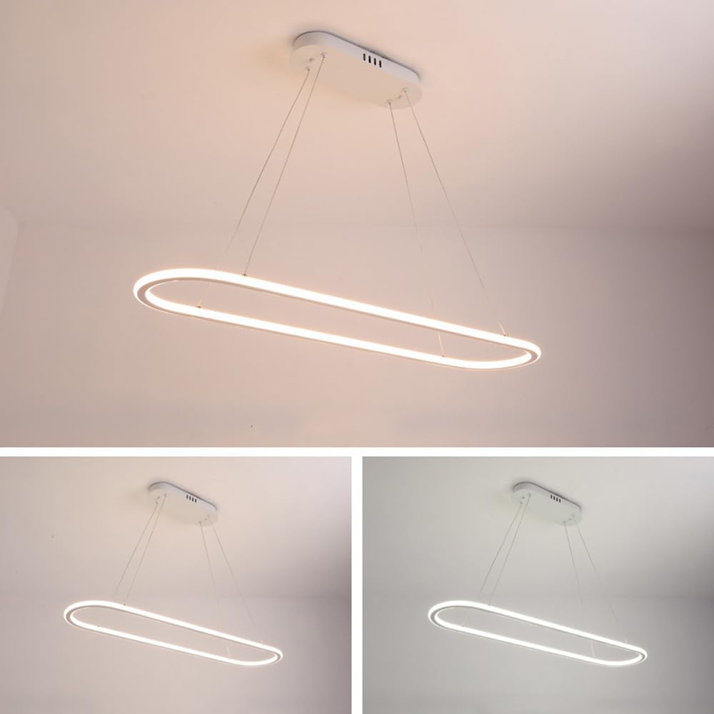 Żyrandol do jadalni nad stołem, nowoczesna ściemnialna lampa wisząca LED, złota, prostokątna, biała, wisząca lampa, czarny prostokąt, długie oświetlenie sufitowe do kuchni, wyspy,