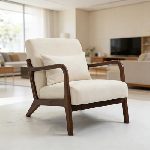 Sillón Moderno Blanco Tela Terciopelo miniatura 1