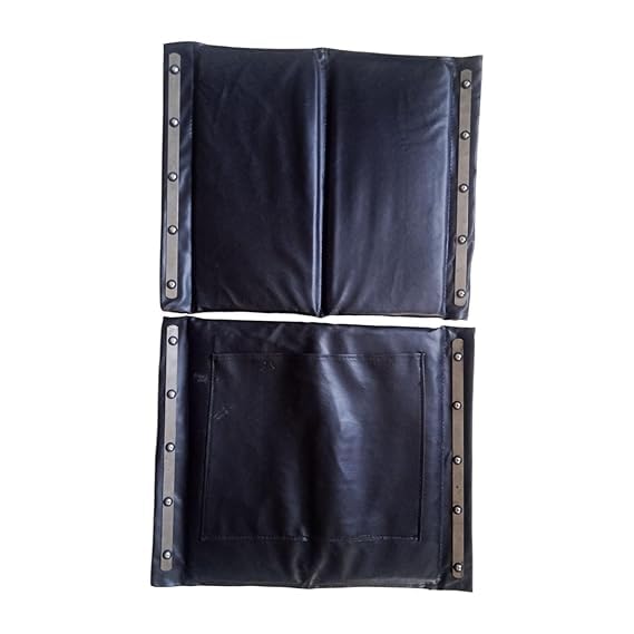 eoneaid universal wheelchair replacement seat & back cover set of size 17" width x 19" | depth deluxe leather waterproof easy to clean & use | comfortable, washable & durable for standard wheelchairs