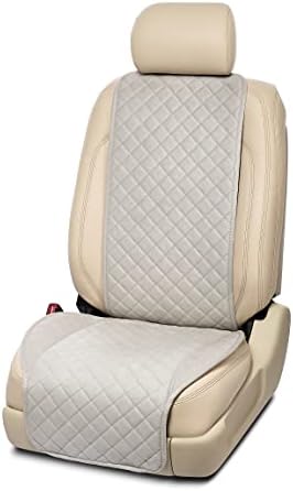 IVICY Suede Car Seat Cover for All Seasons Soft & Breathable Front Premium Covers with Non-Slip Protector Universal Fits Most Automotive, Van, SUV, Truck - 1 Unit