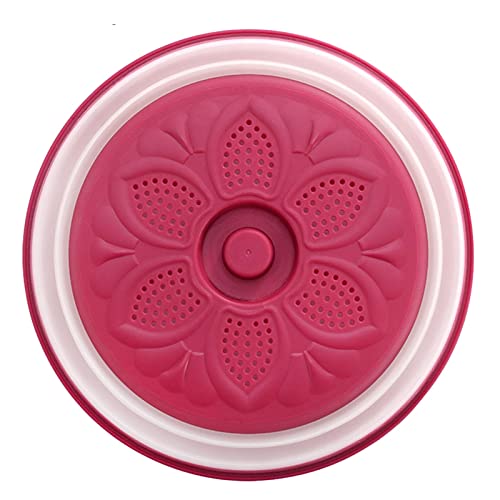 Cubierta Para Salpicaduras De Microondas, Cubierta Para Platos, Cubierta Para Platos De Comida A Prueba De Polvo, Cesta De Drenaje De Plástico Plegable Multifuncional Para Cocinar(rojo)