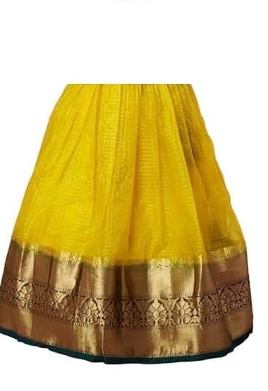 New latest Girl's Tissue checks readymade Lehenga choli for girls dress2