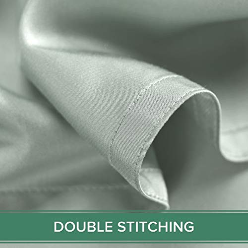 Pure Bamboo Sheets Twin Size Bed Sheets 3 Piece Set, Genuine 100% Organic Bamboo, Luxuriously Soft & Cooling, Double Stitching, 16 Inch Deep Pockets, Lifetime Quality Promise (Twin, Sea Glass) #TOP7