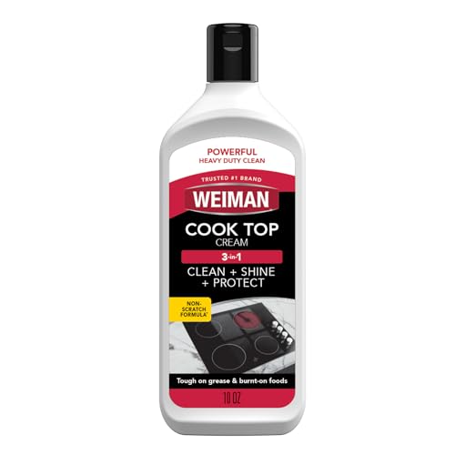 Weiman Cooktop Cleaner & Polish Heavy Duty Stove Eco Friendly 10 oz Bottle