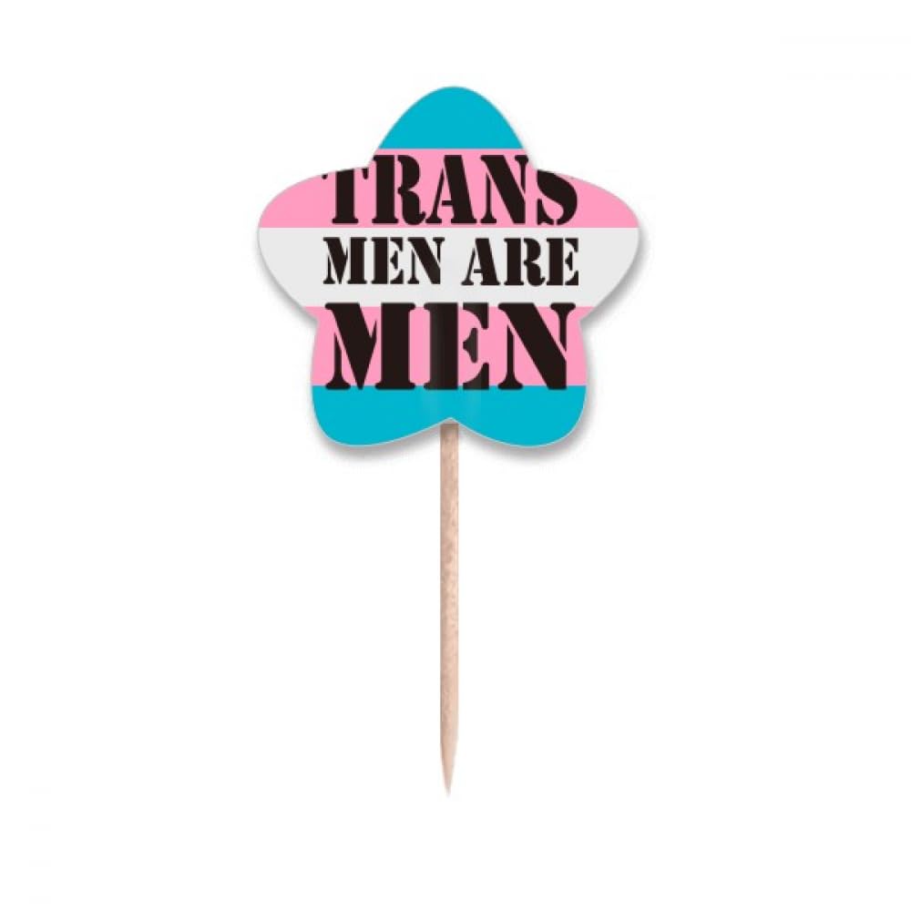 Drapeaux Trans Man LGBT Fierté Transgenre pour Cupcakes et Pics de Table Remplis d'Amour