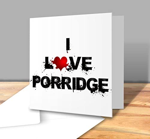 The Victorian Printing Co - I Love Food Greeting Card - Porridge - Square Greeting Card