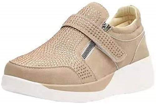 DaYee Cómodo: zapatos ortopédicos elegantes y extremadamente suaves., Mujer, caqui, 10,5 UK