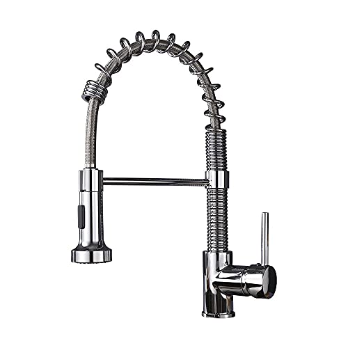 Robinet d'évier extractible noir mitigeur de cuisine laiton chaud froid