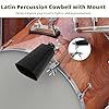 Latin Percussion Cowbell with Mount, 6in Metal Cow Bell with Drum Stick & Adjustable Mounting Bracket, Noise Maker with Cowbell Clamp for Drumset, Percussion Accessories #1