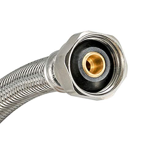 Eastman 48397 Stainess Steel Lavatory/Sink Connectors-Comp. Inlet-1/2 x 3/8", Stainless Steel, 60 Inch - Image 3