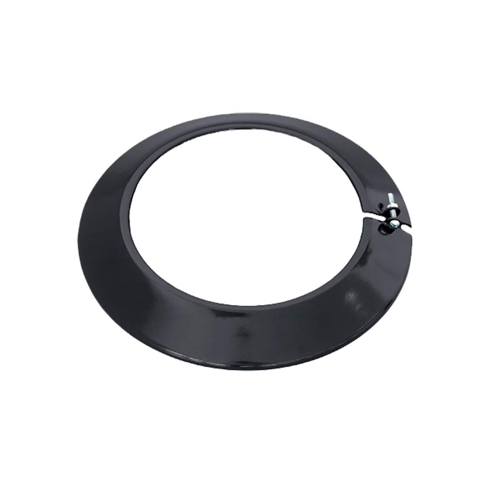 S & M 485213 Black glazed cover 900 °c-ø 150 mm-Rosetón for stove and fireplace pipes