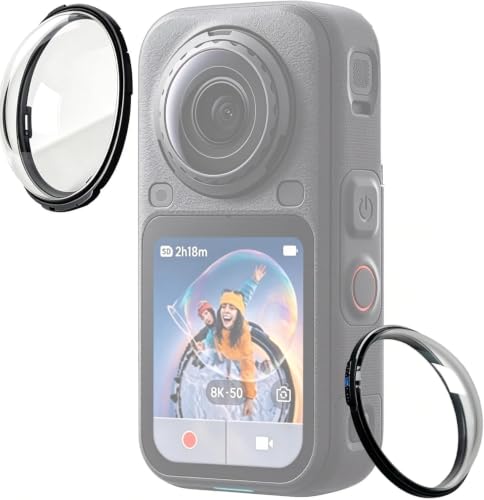 Image of Insta 360 X6 Dual Lens Protector Tempered Glass Lens Cap, 10H Hardness Scratch-Resistant Anti-Shock Lens Cover, 1:1 Precise Fit Camera Insta 360 Action Camera Accessories (X6 Dual Lens)