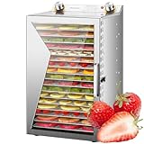 400W Freeze Dryer Machine, 18 Layers with 360° Fan, Adjustable Timing 0-12H, 35-90℃ Temperature Range, Perfect for Fruits, Vegetables, Meat & Seafood Preservation