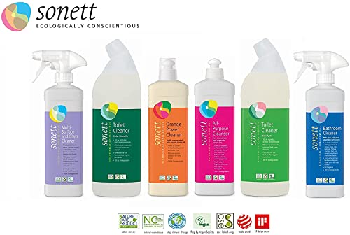 Sonett Organic Bathroom & Shower Cleaner Spray Removes Lime Scale Deposits In Hard-To-Reach Places And Cleans Fittings, Stainless Steel (17 Fl. Oz. Pack Of 1) #TOP3