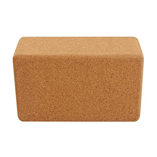 Hugger Mugger Cork Yoga Block - Naturally Grippy Texture, Durable, Made From Renewable Cork, Rounded Edges For Comfort, Great For Sweaty Hands Bl-Cork #TOP2