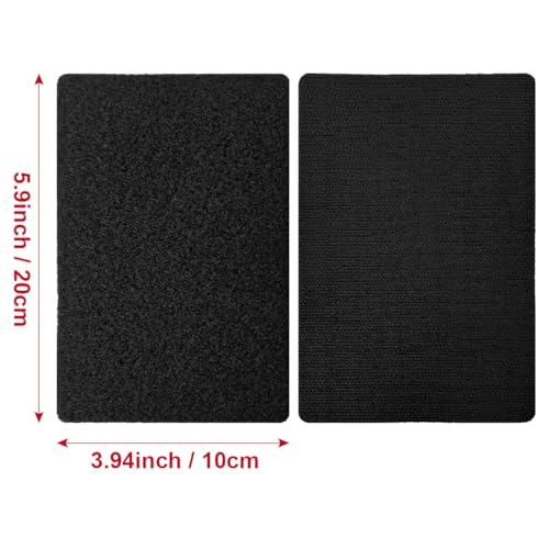 Image of 4x6 inch Hook and Loop Strips with Adhesive, Nylon Heavy Duty Hook and Loop Tape, Excellent Grip, Interlocking Tape,for Sewing, Crafting,DIY,Wall Adhesive Strips - 6 Sets