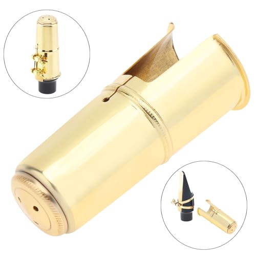 OriGlam Alto Saxophone Mouthpiece Protective Cap, Woodwinds Alto Sax Saxophone Mouthpiece Cap (Gold)